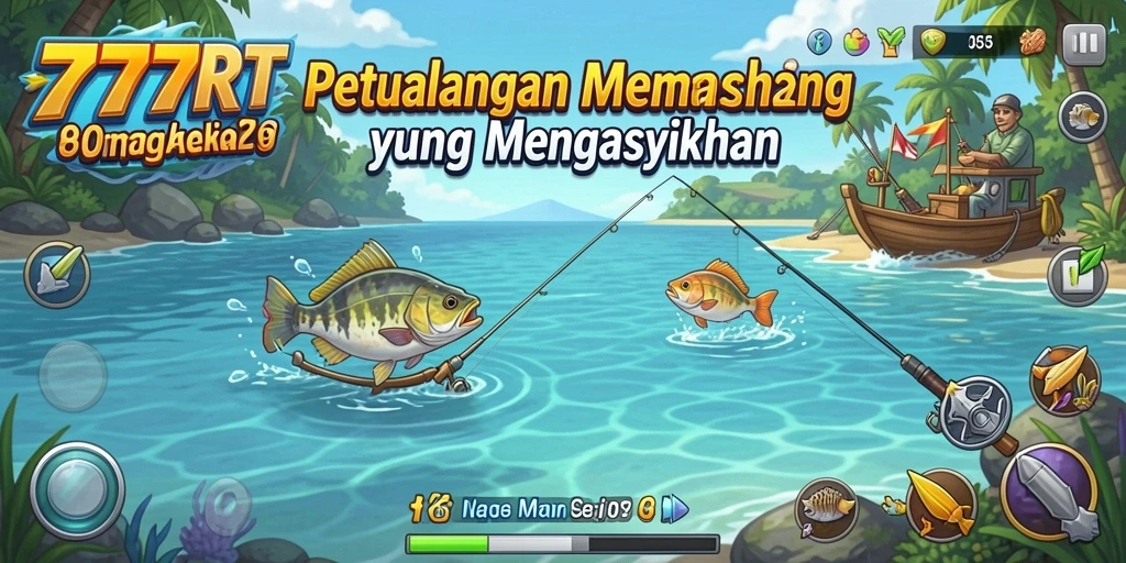 Gameplay menarik dari 777RT saat menangkap ikan di danau.