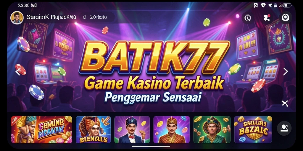 Tampilan aksi seru dalam gameplay Kasino di BATIK77.