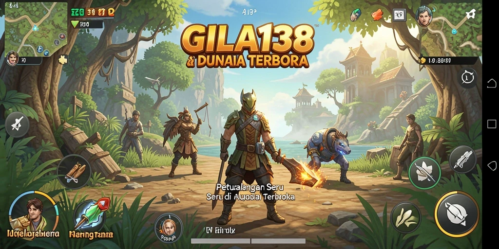Tampilan gameplay seru dalam dunia yang luas di GILA138.