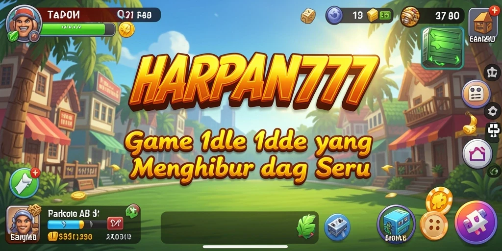 Tampilan gameplay <strong>HARAPAN777</strong> yang menarik dengan karakter unik dan mekanisme Idle.