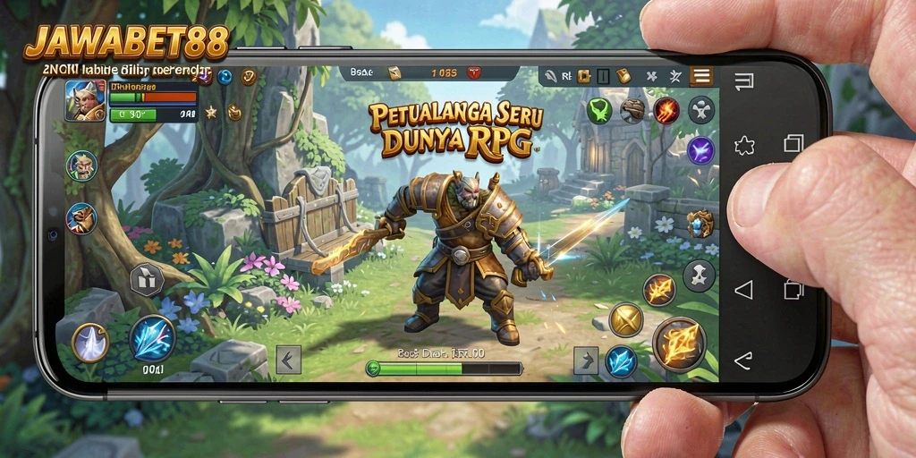 Tampilan gameplay seru dalam dunia RPG JAWABET88.