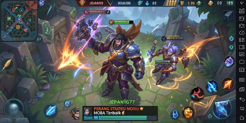 Tanpa batasan, nikmati pertempuran dalam gameplay MOBA JEPANG77.