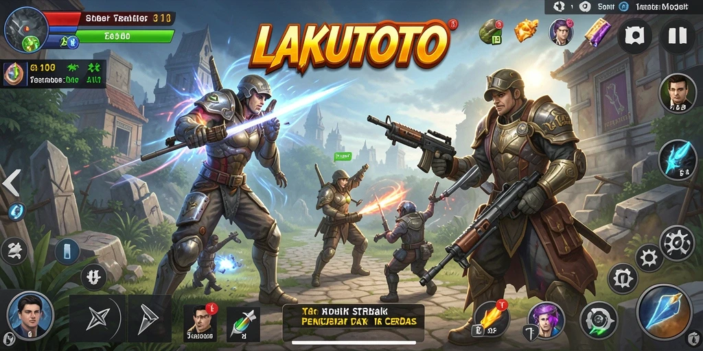 Tampilan gameplay LAKUTOTO dengan elemen strategi mendalam.