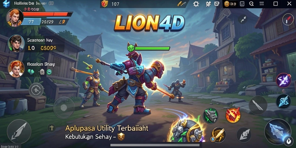 Tampilan intuitif aplikasi LION4D untuk manajemen sehari-hari.