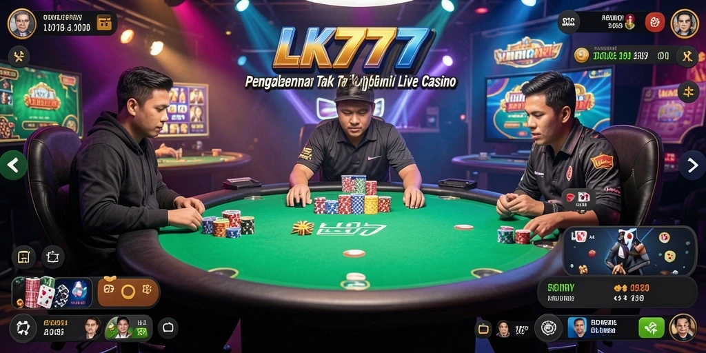 Tampilan menarik dari gameplay Live Casino di LK777.