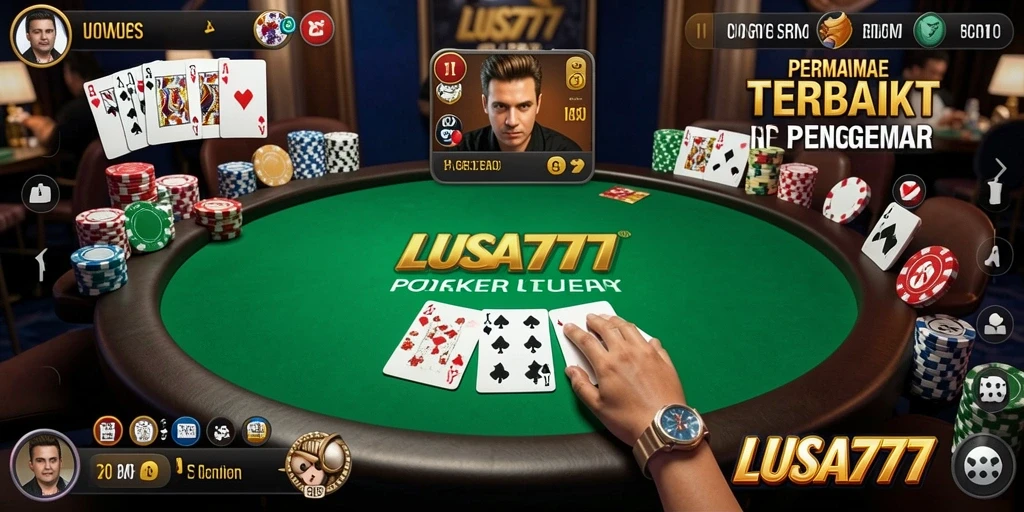 Tampilan gameplay LUSA777 yang seru dan mendebarkan dalam permainan Poker.