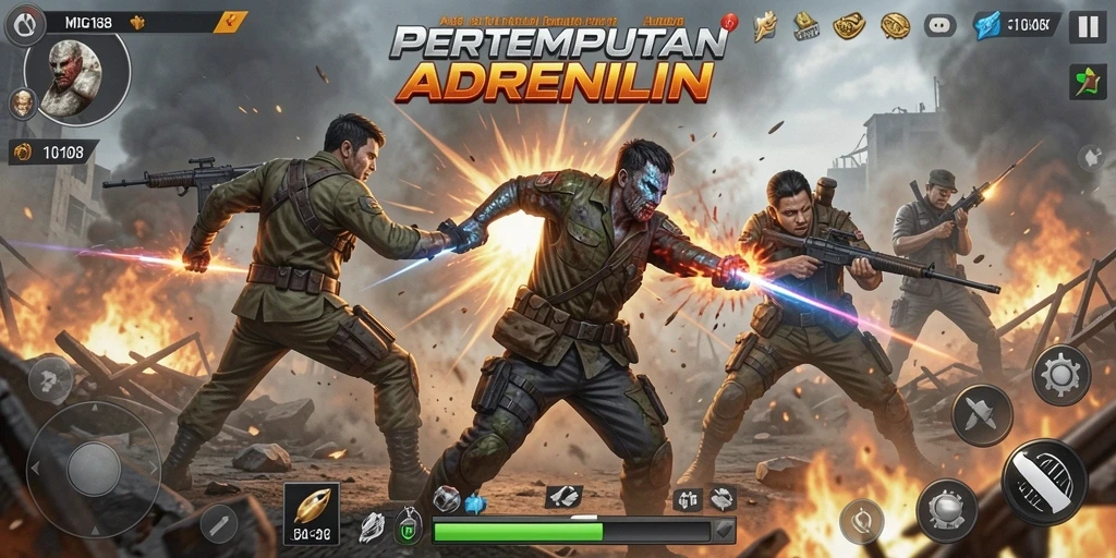Tampilan gameplay seru dan penuh aksi di MDG188.