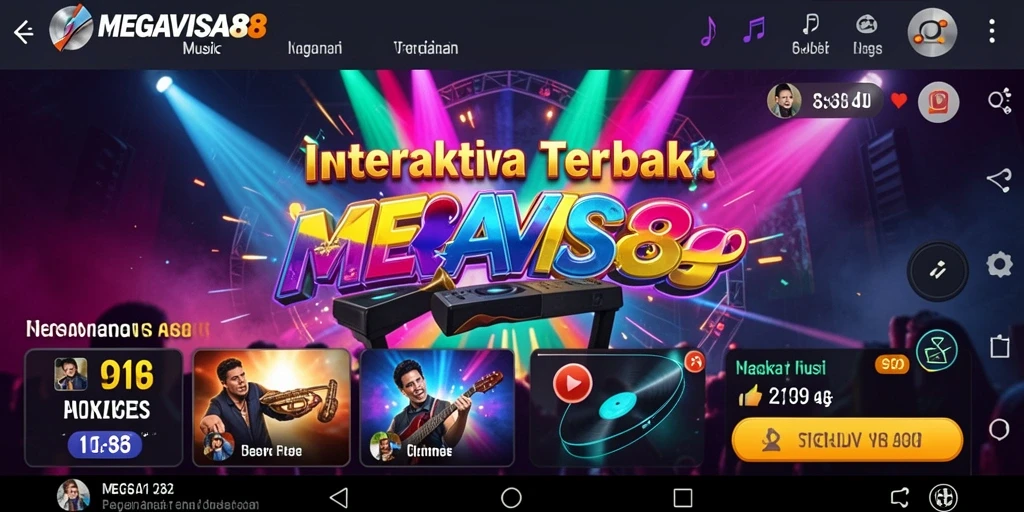 Tampilan gameplay seru dari MEGAVISA88 saat bermain musik.