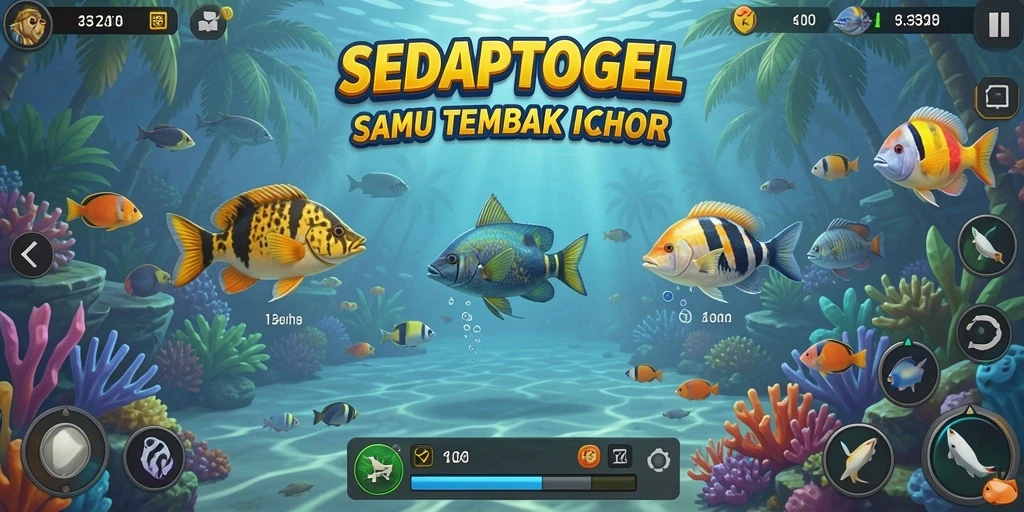 Gameplay seru menembak ikan dalam SEDAPTOGEL
