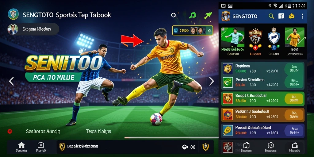 Screenshot utama SENGTOTO menampilkan antarmuka taruhan olahraga yang menarik.