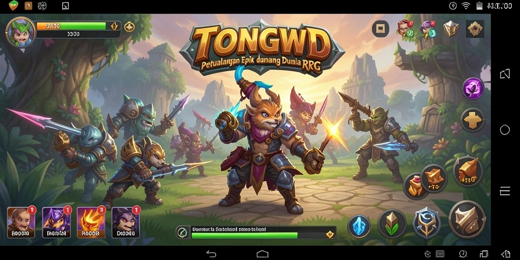 Tampilan dinamis dan menarik dari gameplay TONGWD.