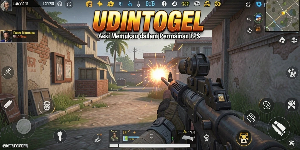 Gameplay seru dalam pertempuran FPS di UDINTOGEL.